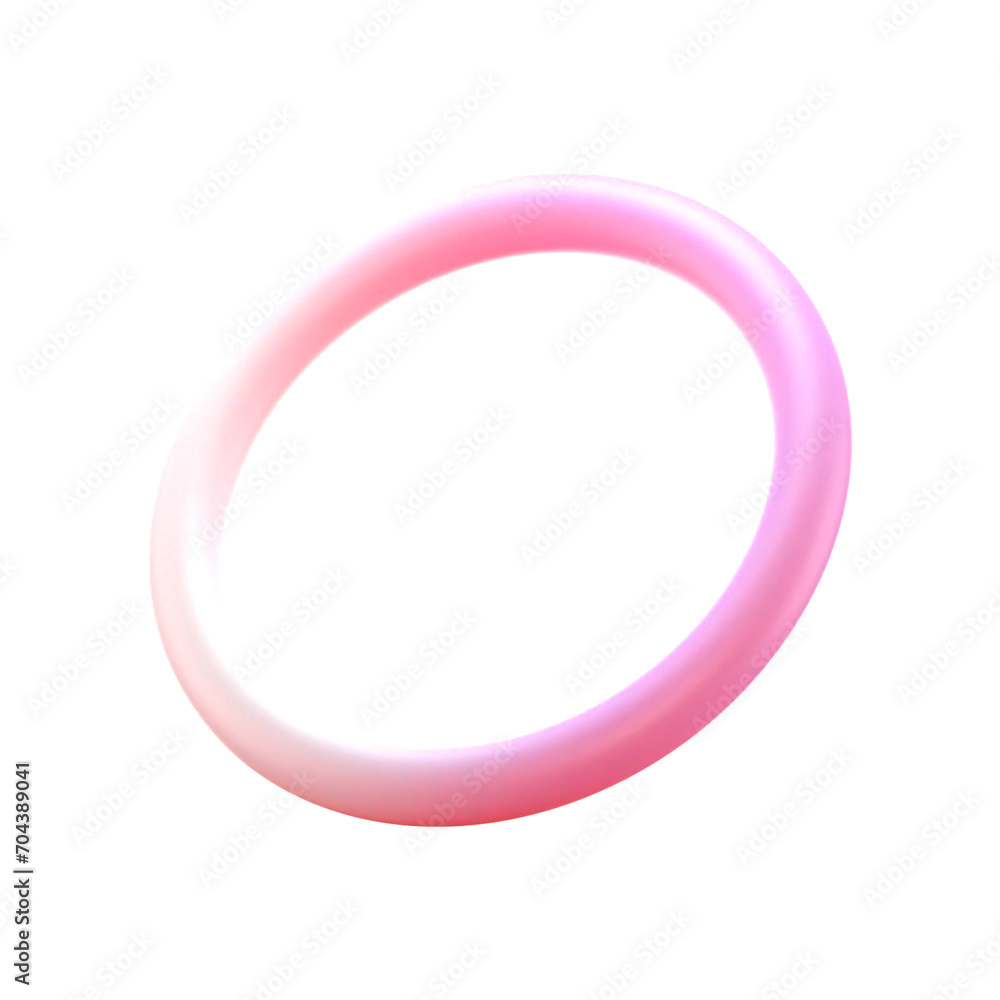 Poster 3d gradient geometric abstract ring shape for your design on an isolated background. 3d rendering ic