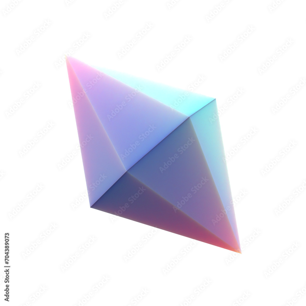 Poster 3d gradient geometric abstract sharp cone shape for your design on an isolated background. 3d render