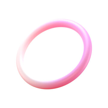  3d gradient geometric abstract ring shape for your design on an isolated background. 3d rendering icon.