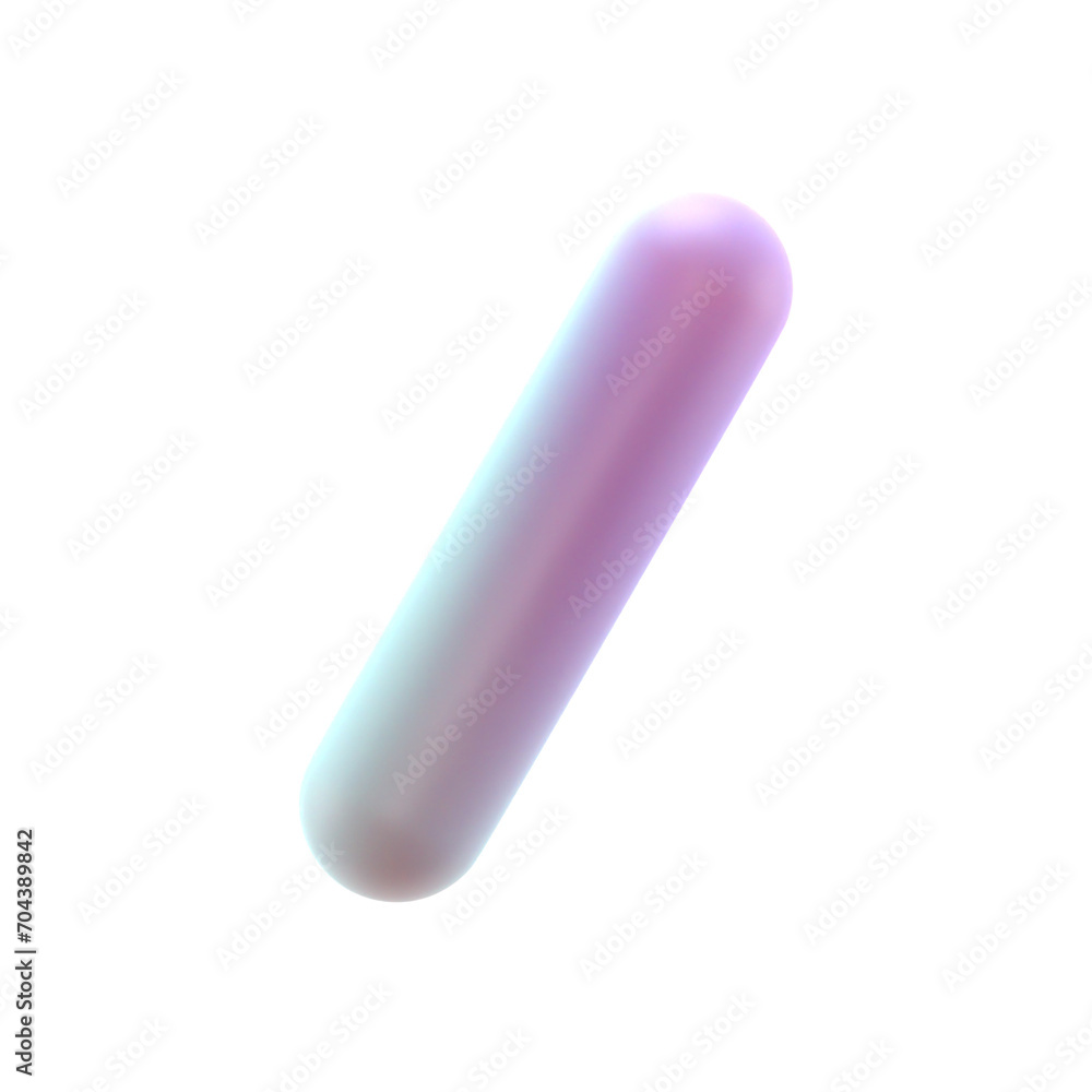 Poster 3d gradient geometric circular cylinder shape for your design on an isolated background. 3d renderin