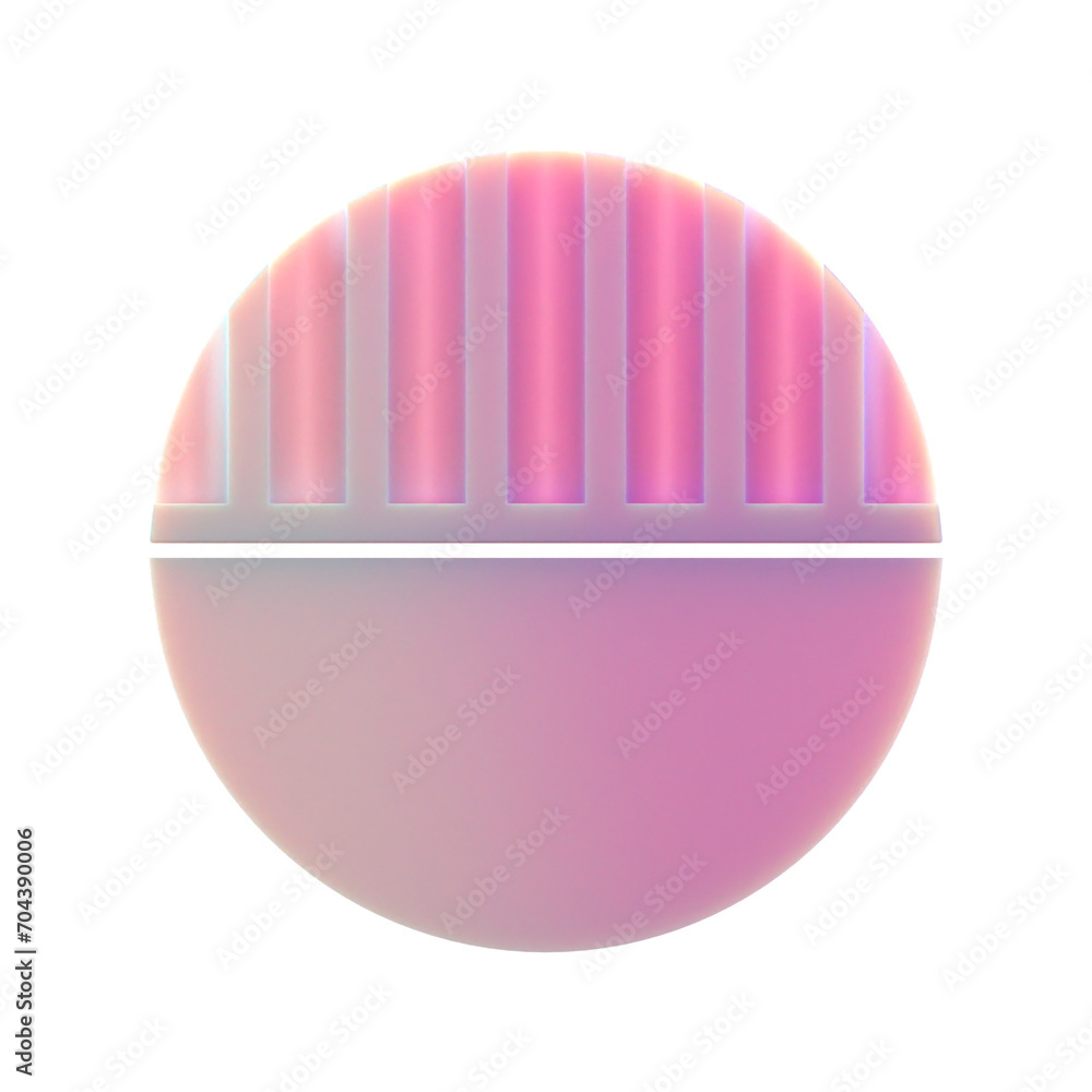 Poster 3d gradient geometric abstract pattern circle shape for your design on an isolated background. 3d re