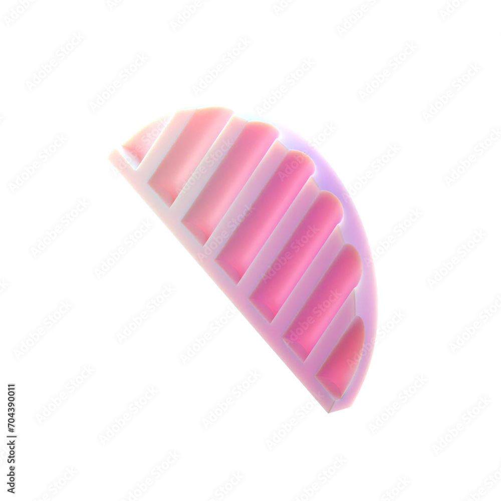 Poster 3d gradient geometric abstract pattern half circle shape for your design on an isolated background. 