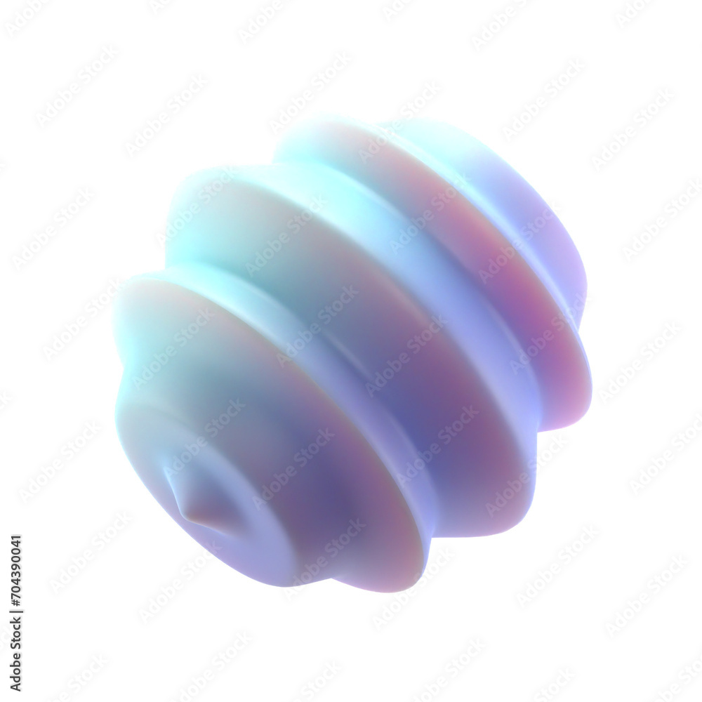 Poster 3d gradient geometric abstract pattern sphere shape for your design on an isolated background. 3d re