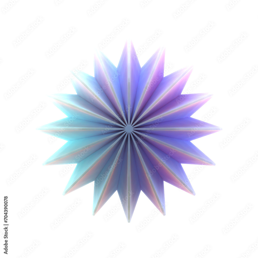 Poster 3d gradient geometric abstract sharp patterned sphere shape for your design on an isolated backgroun