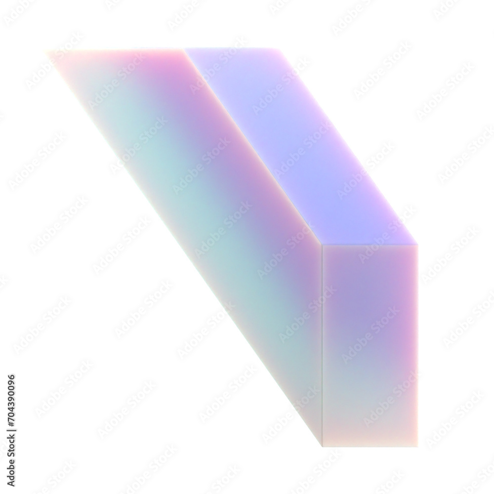 Poster 3d gradient geometric abstract rectangle shape for your design on an isolated background. 3d renderi
