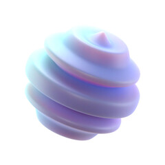  3d gradient tilted geometric abstract spinning sphere shape for your design on an isolated background. 3d rendering icon.