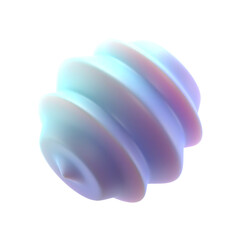  3d gradient geometric abstract pattern sphere shape for your design on an isolated background. 3d rendering icon.