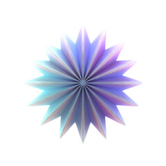  3d gradient geometric abstract sharp patterned sphere shape for your design on an isolated background. 3d rendering icon.