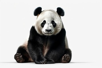 Obraz premium cute panda isolated on white background. generative ai