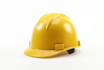 plastic safety helmet isolated on white background. generative ai