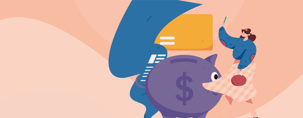 Online shopping payment security character flat vector concept operation hand drawn illustration
