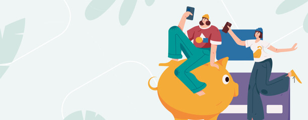 Online shopping payment security character flat vector concept operation hand drawn illustration
