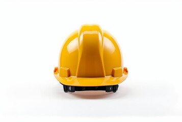 plastic safety helmet isolated on white background. generative ai