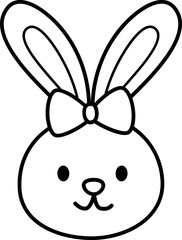 bunny head outline