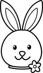 bunny head outline