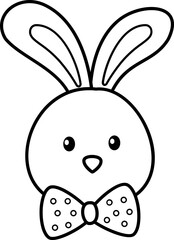 bunny head outline