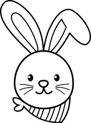 bunny head outline