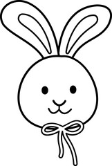 bunny head outline