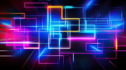 Fototapeta premium colorful abstract grid lines background texture, Shiny abstract background. Colorful glowing lights. Glossy graphics