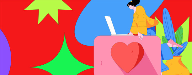 Communicate with consultants flat vector character concept operation hand drawn illustration
