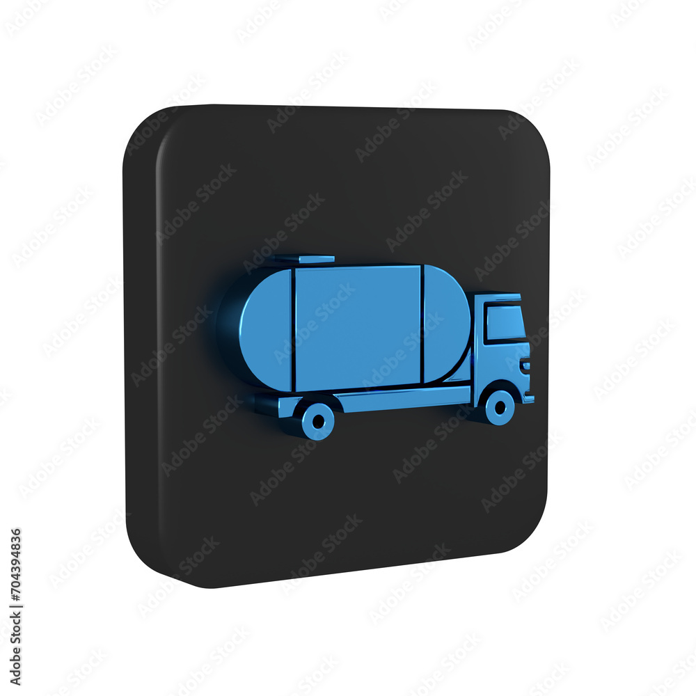 Canvas Prints blue tanker truck icon isolated on transparent background. petroleum tanker, petrol truck, cistern, 