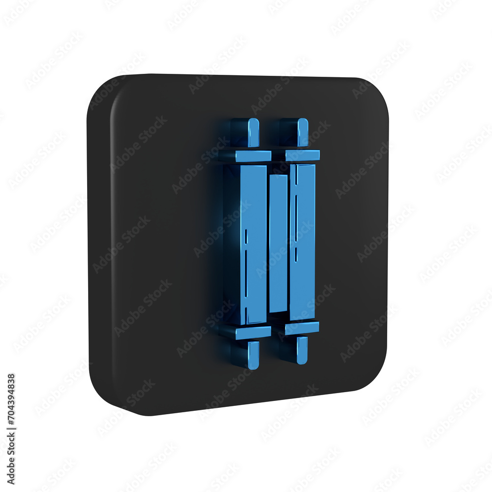 Aufkleber blue torah scroll icon isolated on transparent background. jewish torah in expanded form. star of da