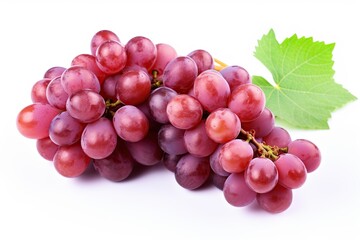 Fototapeta premium Ripe red grape isolated on white background