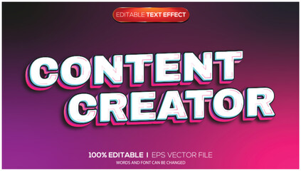 editable text effect creator content theme