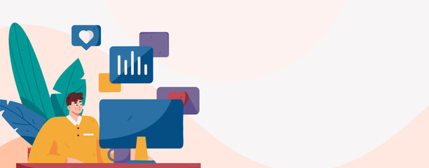 Communicate with consultants flat vector character concept operation hand drawn illustration
