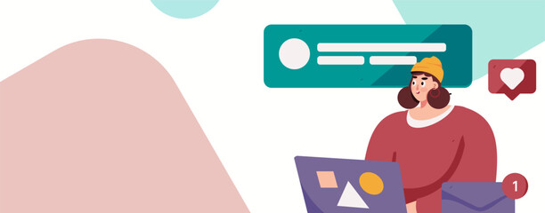 Communicate with consultants flat vector character concept operation hand drawn illustration
