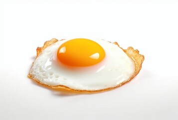 sunny side up eggs isolated on white background. generative ai