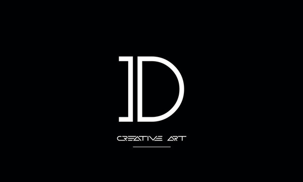 DI, ID, D, I abstract letters logo monogram
