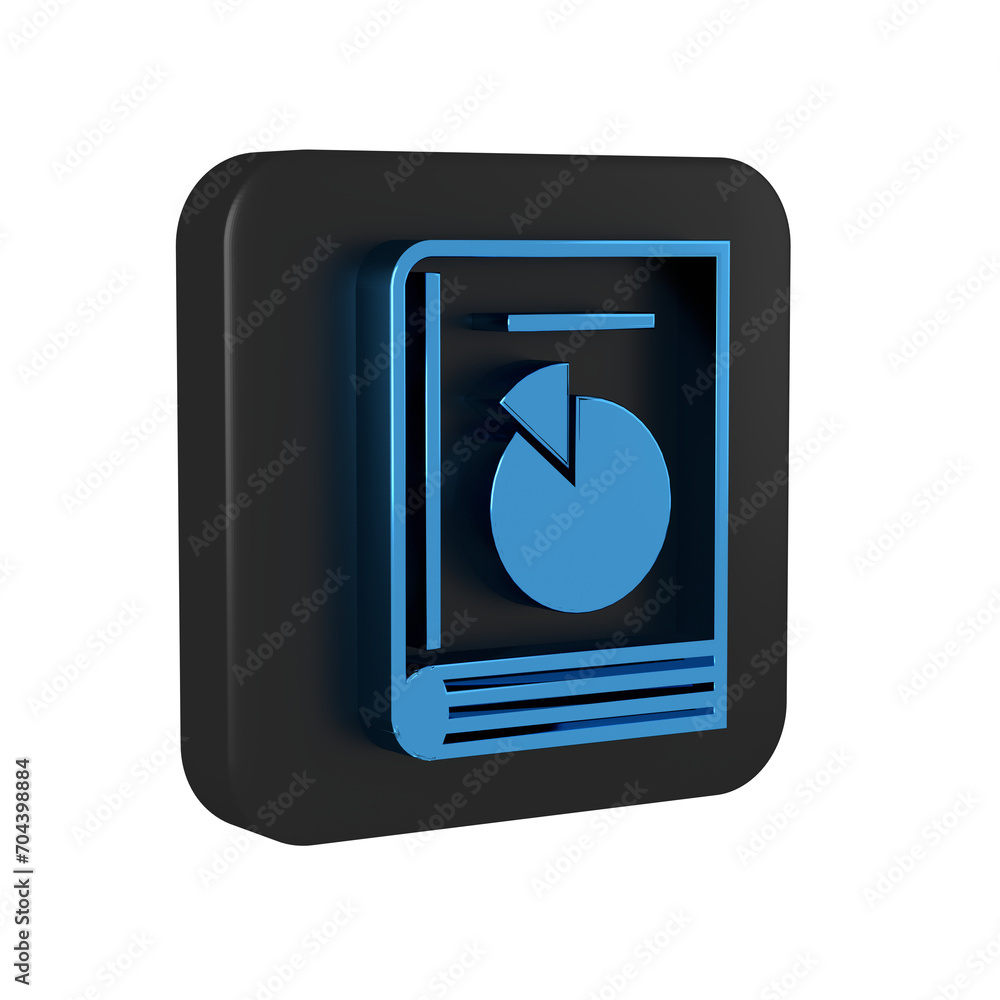 Poster blue user manual icon isolated on transparent background. user guide book. instruction sign. read be
