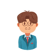 character circle glasses with small thin mustache