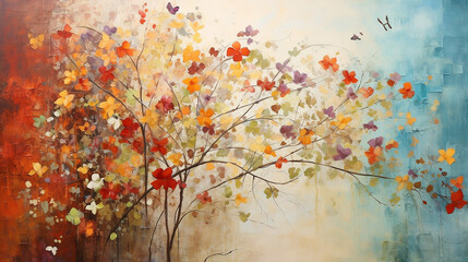 rustic tapestry of love autumn blooms paint