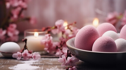 spa composition with bath bombs