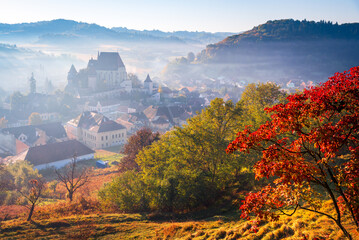 Biertan, Romania. Saxon fortified church in Transylvania, travel in Europe. © ecstk22