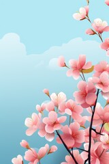 Fototapeta premium Peach Blossom Beautiful Flower Background