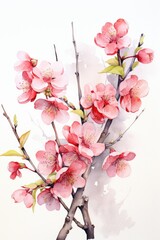 cherry blossom branch in bloom
