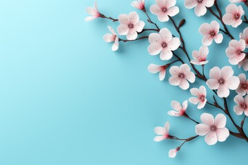 Fototapeta na wymiar pink cherry tree in spring bloom