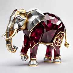 This elegant Rubine elephant statue is a stunning addition to any home or office. Made of high-quality materials, it is sure to last for years to come