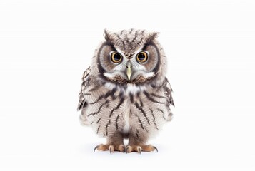 owl isolated on white background. generative ai