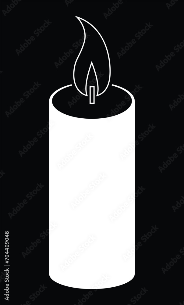 Wall mural candle icon design vector template