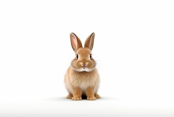 Fototapeta premium cute rabbit isolated on white background. generative ai