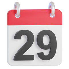 3D 29th date illustration