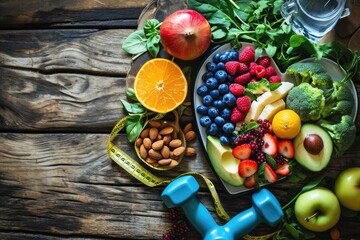 A vibrant array of nourishing whole foods and locally-sourced produce create a mouth-watering still life, encouraging a balanced diet and a sense of connection to the earth