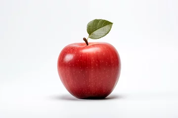 Foto op Plexiglas Delicious fresh apple over isolated white background © luismolinero