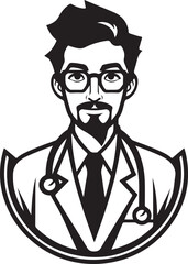 Obraz premium hand drawn flat doctor icon illustration