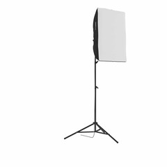 3D rendering of a fabric screen to diffuse light on a white background - obrazy, fototapety, plakaty