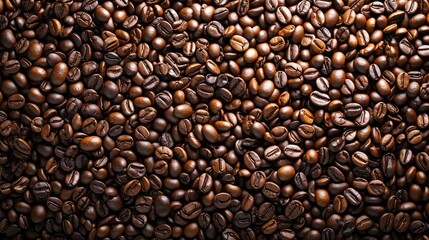 Mixture of different kinds of coffee beans. Coffee Background 